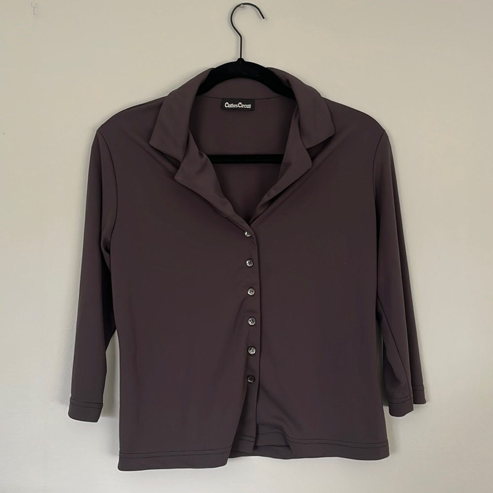 Dark Brown Clothes Circuit Button Up!